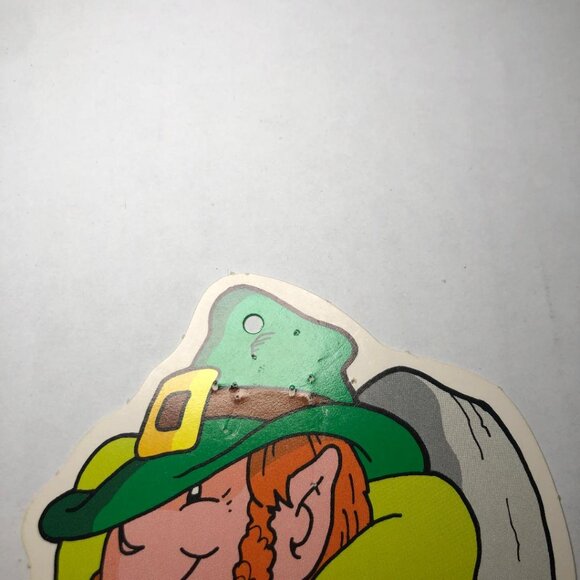 Vintage? Die Cut? St. Patrick's Day Decoration Leprechauns Rainbow Pot Of Gold - Picture 4 of 14